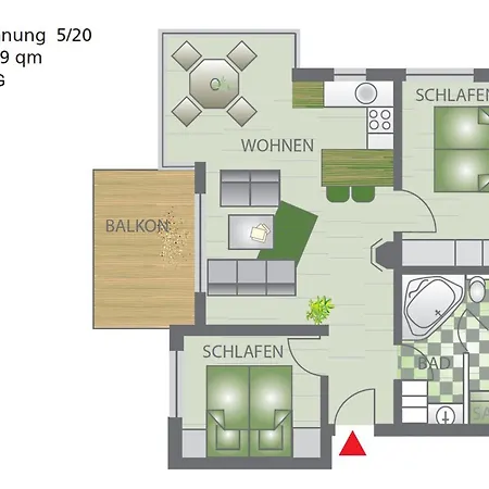 Apartment Moewennest 5 - Grossenbrode